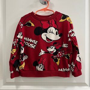 H&M Disney Minnie Mouse Printed Sweatshirt Size 5T/6